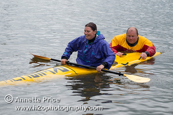 On-the-water. Training kayak paddlers to rescue swimmers