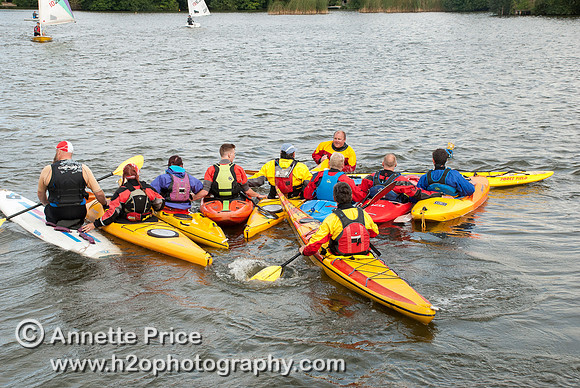 On-the-water. Training kayak paddlers to rescue swimmers