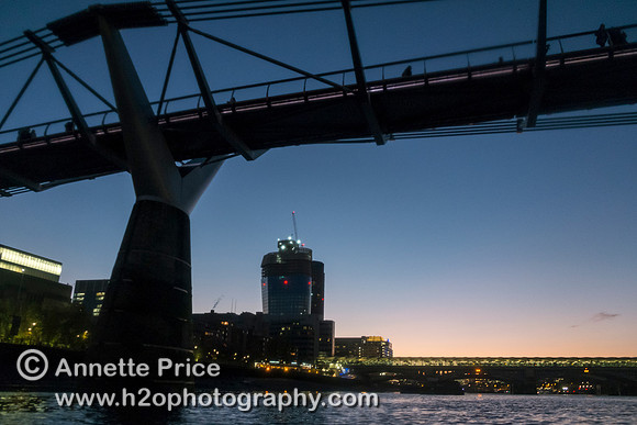 The Millennium Bridge. River Thames, London.