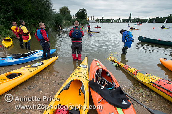 On-the-water. Training kayak paddlers to rescue swimmers