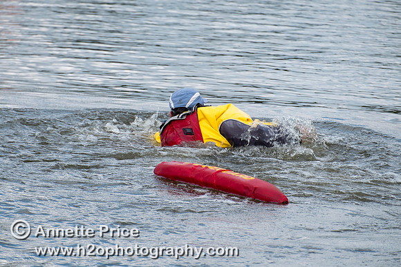 On-the-water. Training kayak paddlers to rescue swimmers