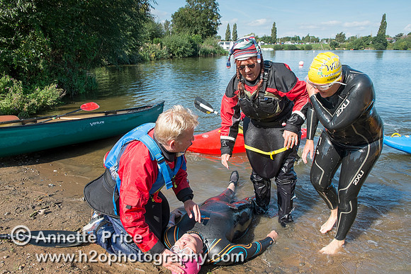 On-the-water. Training kayak paddlers to rescue swimmers