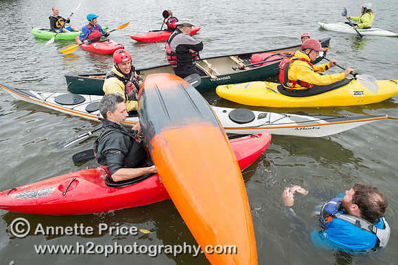 On-the-water. Training kayak paddlers to rescue swimmers