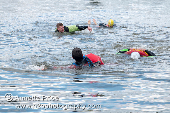 On-the-water. Training kayak paddlers to rescue swimmers
