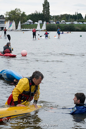 On-the-water. Training kayak paddlers to rescue swimmers