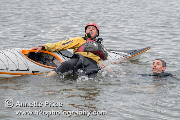 On-the-water. Training kayak paddlers to rescue swimmers