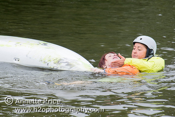 On-the-water. Training kayak paddlers to rescue swimmers