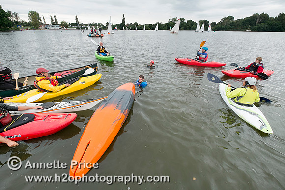 On-the-water. Training kayak paddlers to rescue swimmers