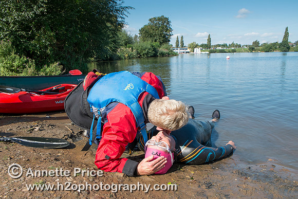 On-the-water. Training kayak paddlers to rescue swimmers