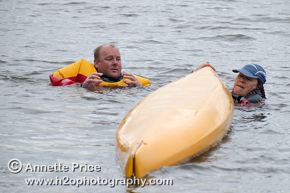 On-the-water. Training kayak paddlers to rescue swimmers