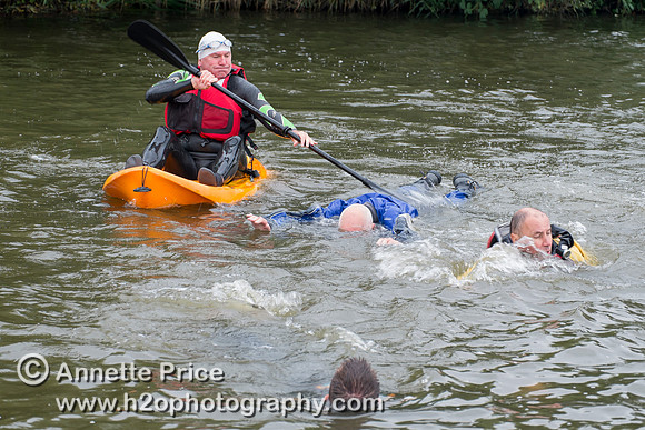 On-the-water. Training kayak paddlers to rescue swimmers