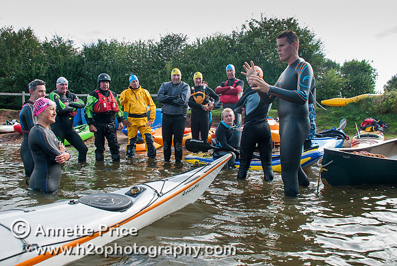 On-the-water. Training kayak paddlers to rescue swimmers