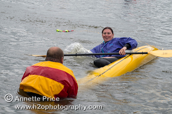 On-the-water. Training kayak paddlers to rescue swimmers