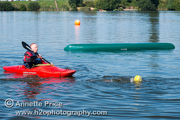 On-the-water. Training kayak paddlers to rescue swimmers