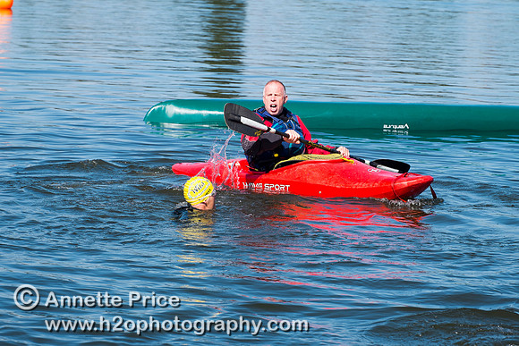 On-the-water. Training kayak paddlers to rescue swimmers