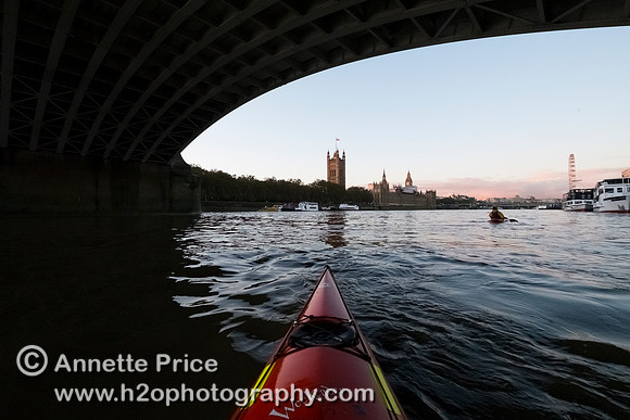 Beneath Lambeth Bridge. River Thames, London.