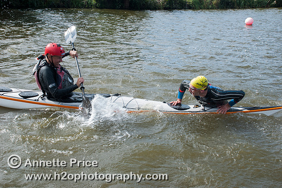 On-the-water. Training kayak paddlers to rescue swimmers