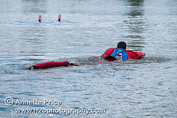 On-the-water. Training kayak paddlers to rescue swimmers