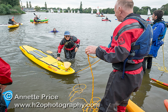 On-the-water. Training kayak paddlers to rescue swimmers