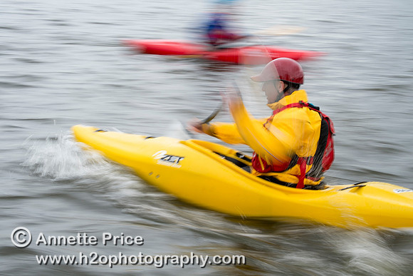 On-the-water. Training kayak paddlers to rescue swimmers