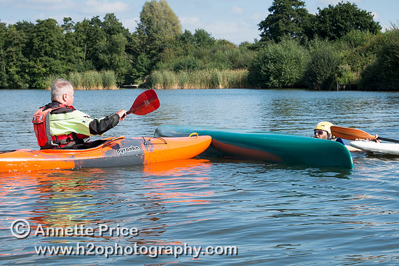On-the-water. Training kayak paddlers to rescue swimmers