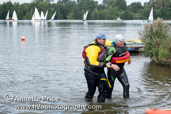 On-the-water. Training kayak paddlers to rescue swimmers