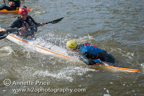 On-the-water. Training kayak paddlers to rescue swimmers