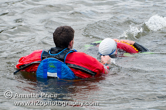 On-the-water. Training kayak paddlers to rescue swimmers
