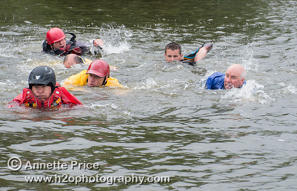 On-the-water. Training kayak paddlers to rescue swimmers