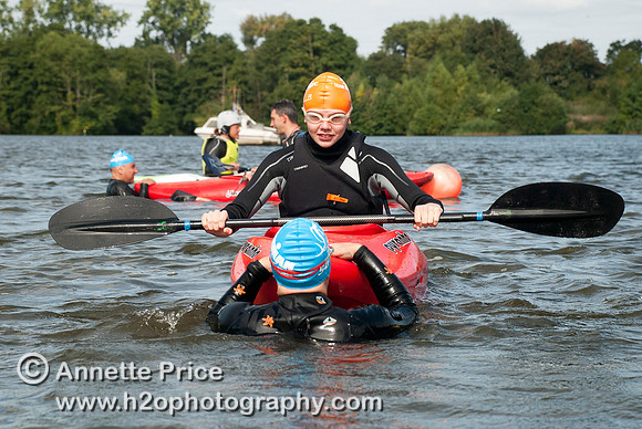 On-the-water. Training kayak paddlers to rescue swimmers