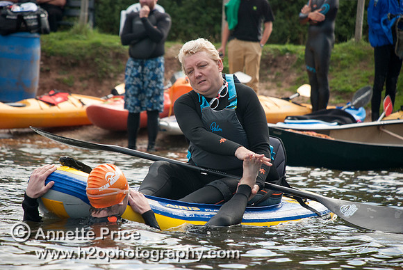 On-the-water. Training kayak paddlers to rescue swimmers