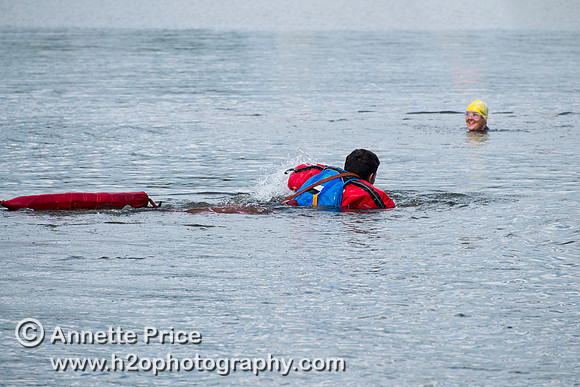 On-the-water. Training kayak paddlers to rescue swimmers