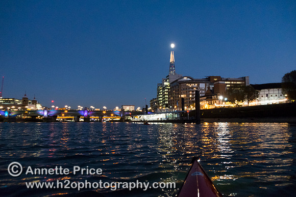 The Shard seen from the River  Thames, London