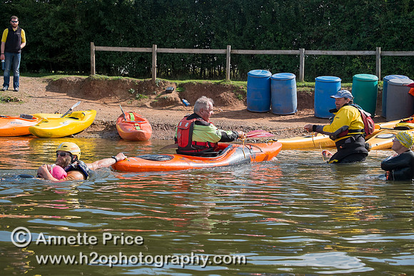 On-the-water. Training kayak paddlers to rescue swimmers