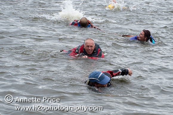 On-the-water. Training kayak paddlers to rescue swimmers