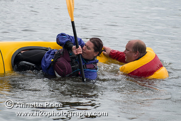 On-the-water. Training kayak paddlers to rescue swimmers
